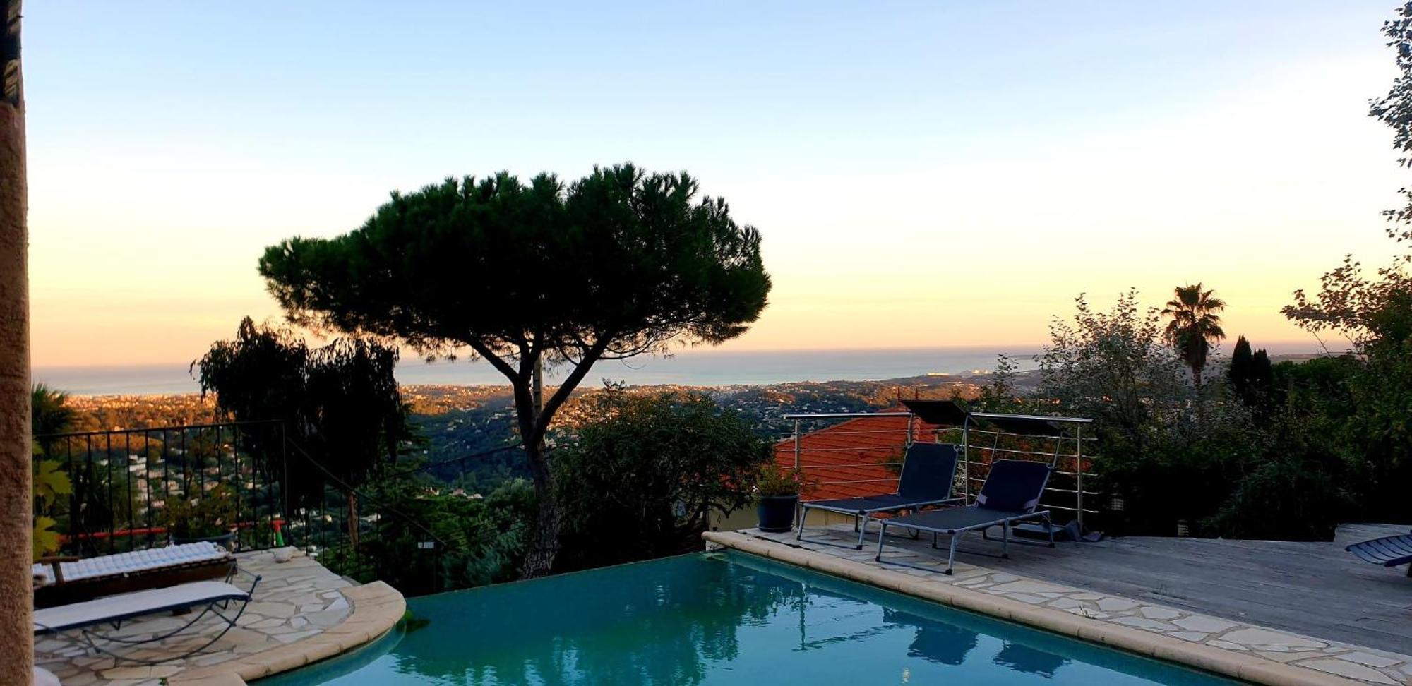 "Aux Balcons Du Riou" Avec Vue Mer 180 Degres Vence Exterior foto